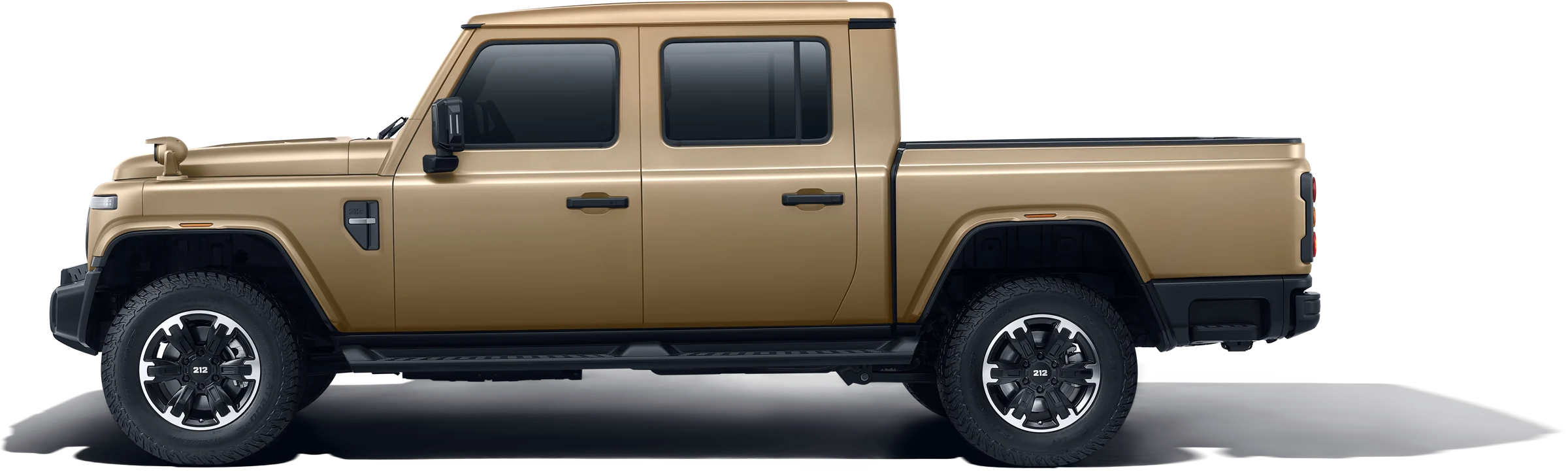 Vista lateral de Pick Up · render de marca